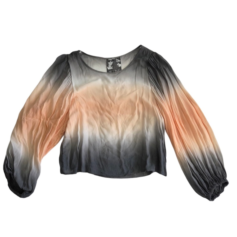 Young Fabulous & Broke Ombre Blouse in Peach and Gray
